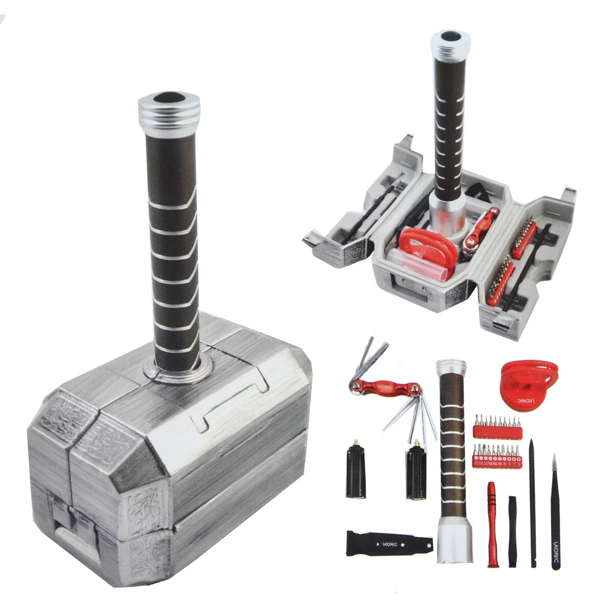 Ukonic Marvel Avengers Thor's Hammer 30-Piece Tool Set | Mjolnir Toolbox All-In-One Kit | Target