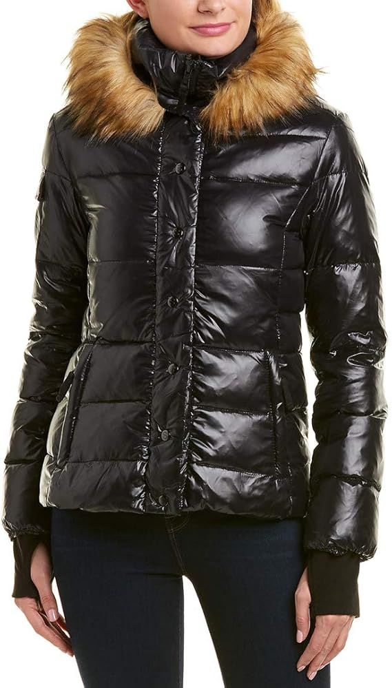 S13 Women's Kelly Hip Length Down Puffer with Faux Fur Hood | Amazon (US)