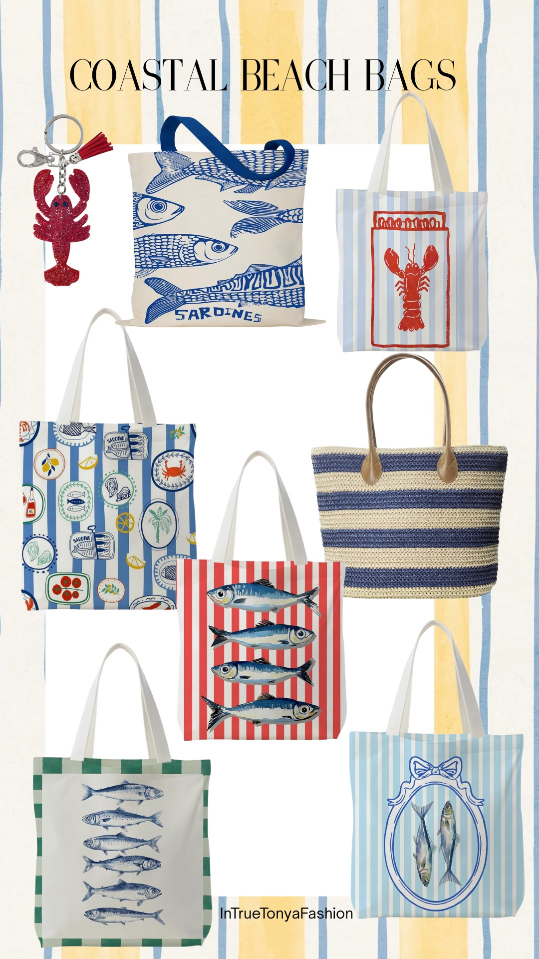 Nautical tote bags from amazon 





vacation outfits, tropical outfits, beach outfits, beach clothes, resort wear 2026, summer outfits, beach vacation outfit, beach bag, coastal style, lobster, sardine, Italian summer

#LTKSeasonal #LTKSaleAlert #LTKTravel