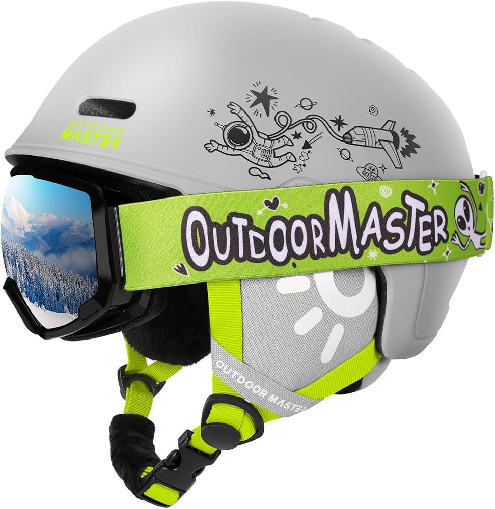 OutdoorMaster Kids Ski Helmet and Goggles Set, Snowboard Helmet, Durable PC Shell & EPS Foam, Sno... | Amazon (US)