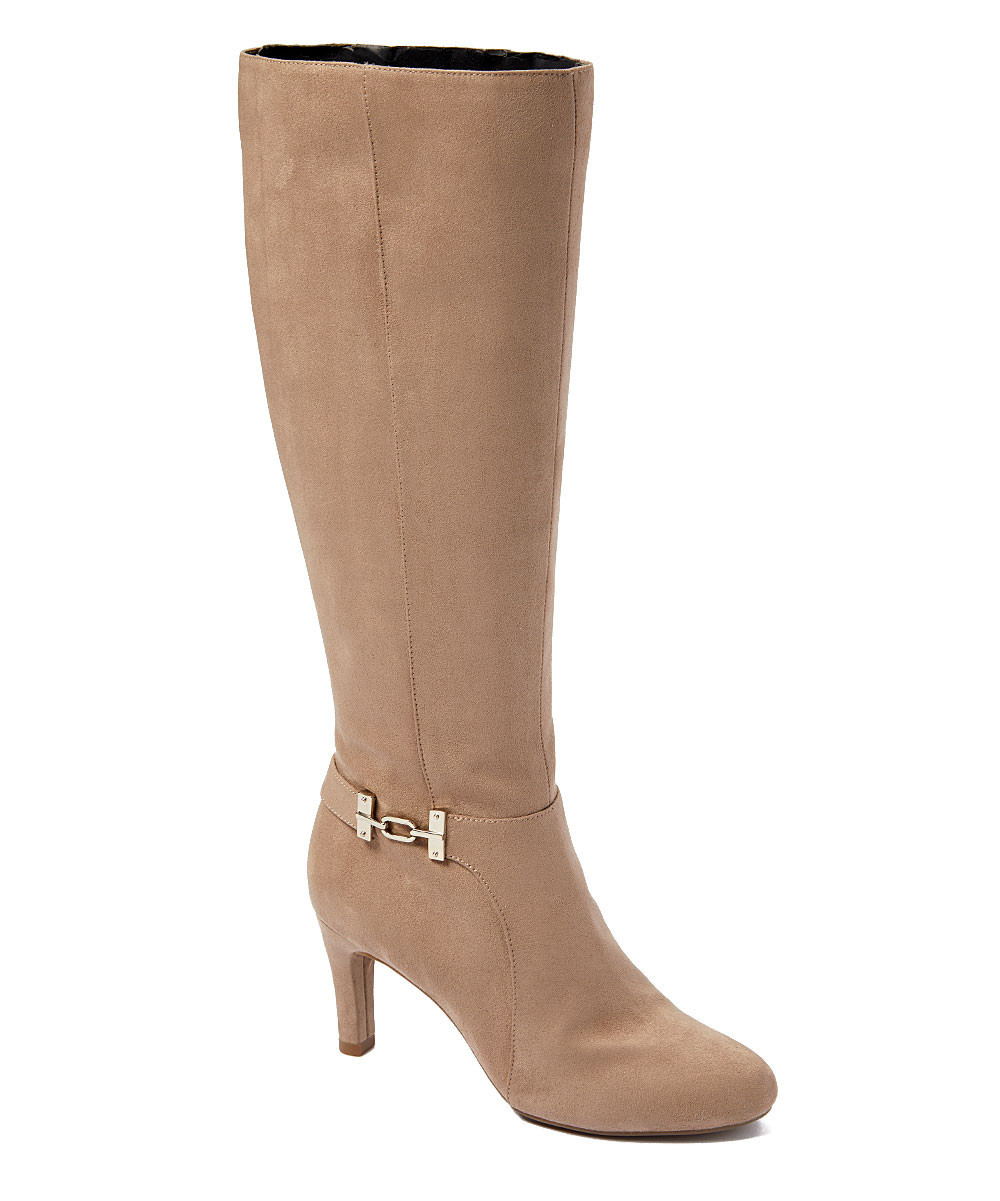 Bandolino Women's Casual boots XNA91 - Beige Lamari Suede Boot - Women | Zulily