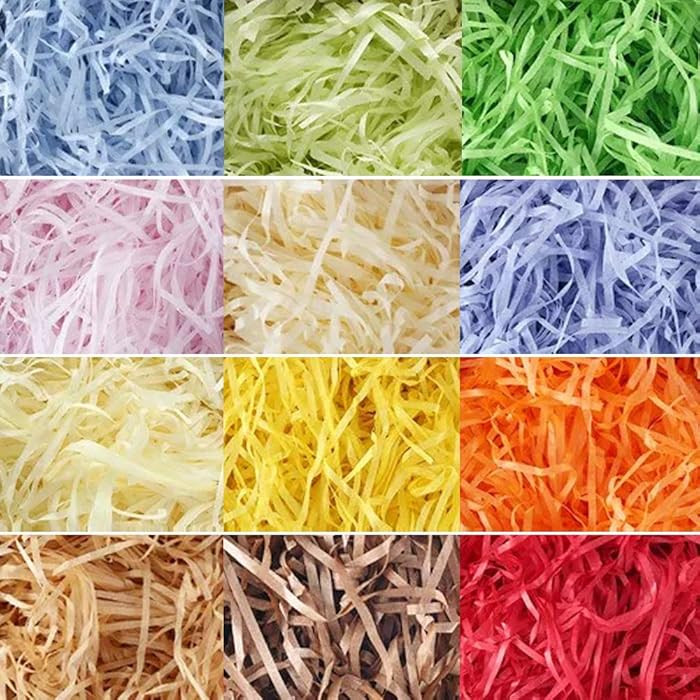 Suponey 12 Colors Easter Grass Raffia Paper Shreds Easter Basket Grass Paper Filler for Gift Wrap... | Amazon (US)