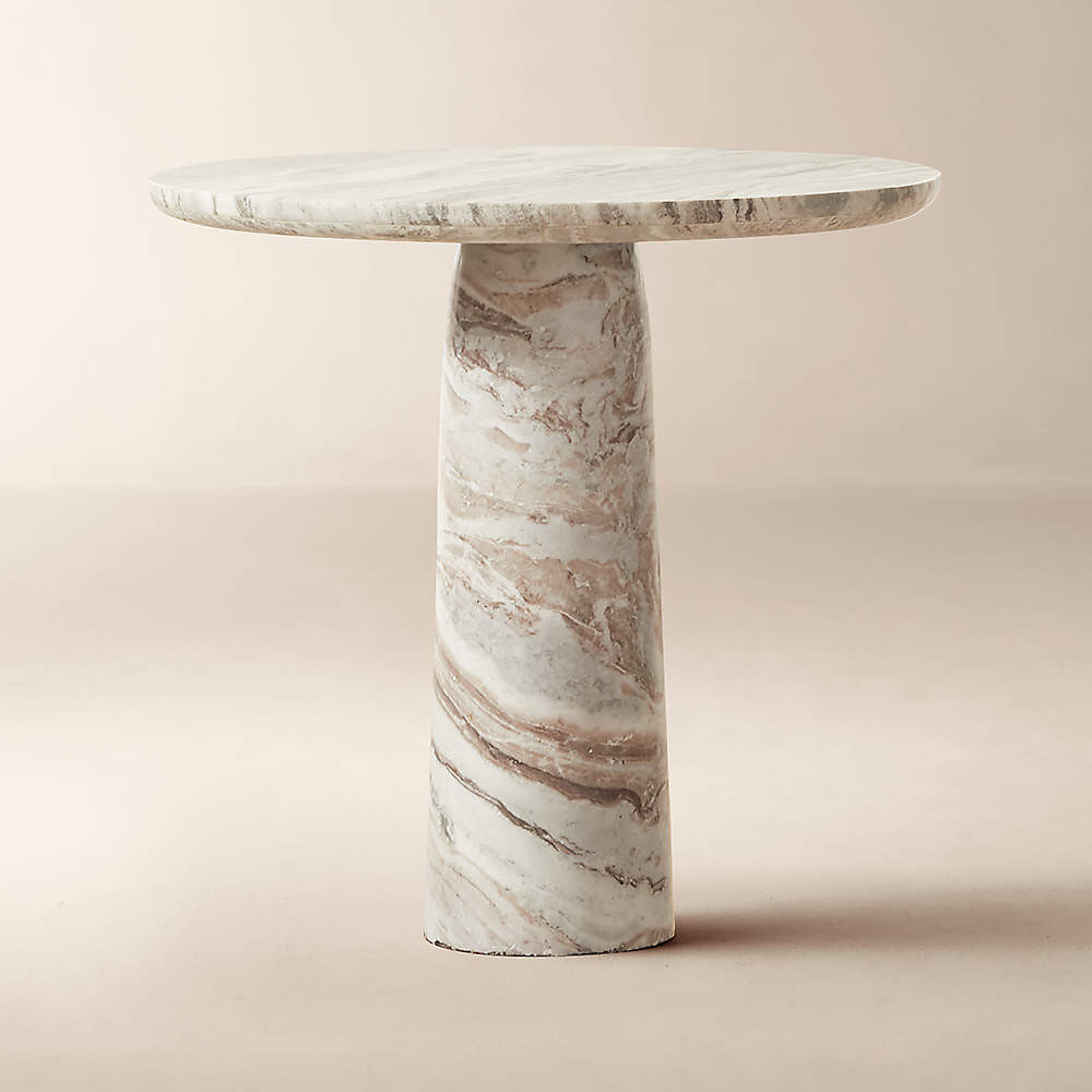 Babylon Round Green Marble Bistro Table 30" + Reviews | CB2 | CB2