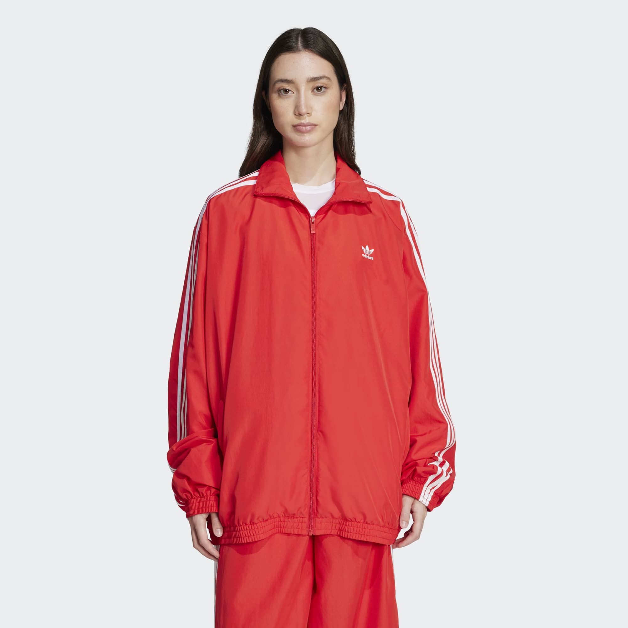 adidas Originals Women's Firebird Oversized Tracktop, XL, Better Scarlet | DICK'S Sporting Goods