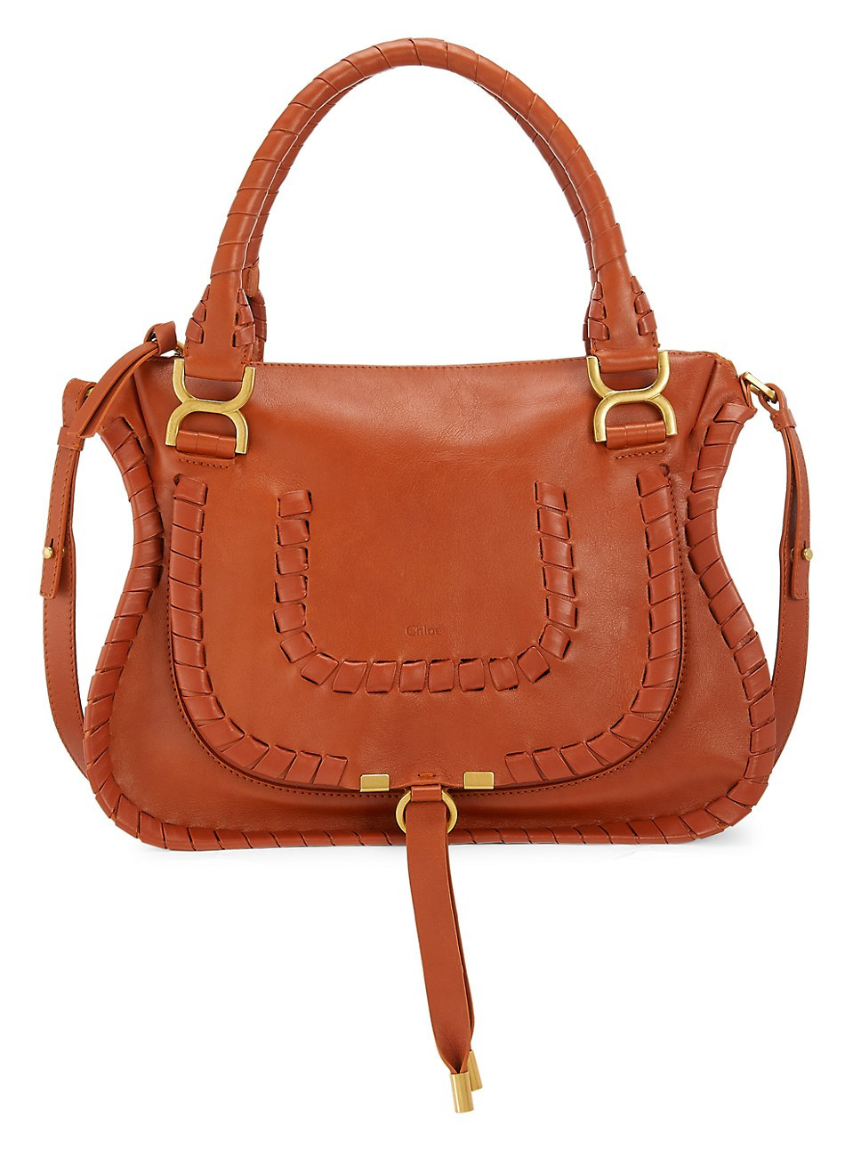 Medium Marcie Whipstitch Leather Satchel | Saks Fifth Avenue