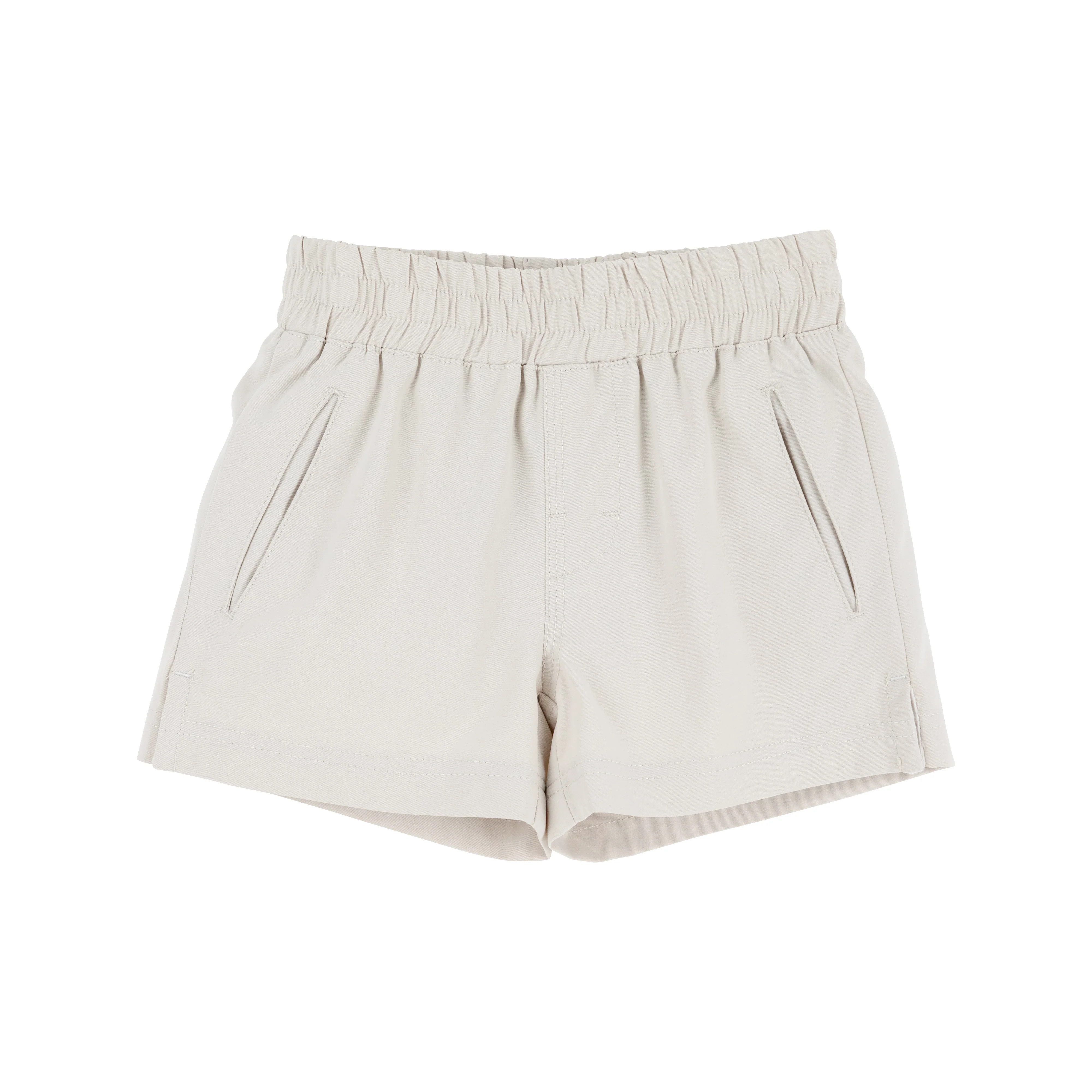 Prepletic™ Sheffield Shorts - Saratoga Stone with Worth Avenue White Stork | The Beaufort Bonnet Company