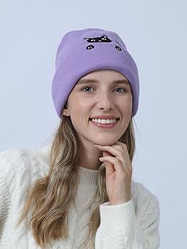 Women’s Cat Beanie Cute Cat Lover Gifts Animal Kitty Knitted Hats for Women Girls | Amazon (US)