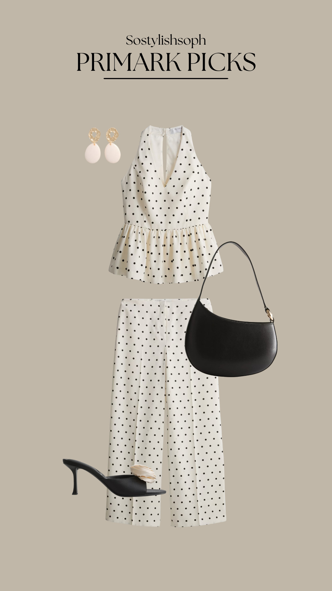 Obsessed with the Polka dot co-ord from Primark
spring prints, spring styling, kitten heels, mules, black shoulder bag 

 #LTKuk #LTKspring #LTKeurope