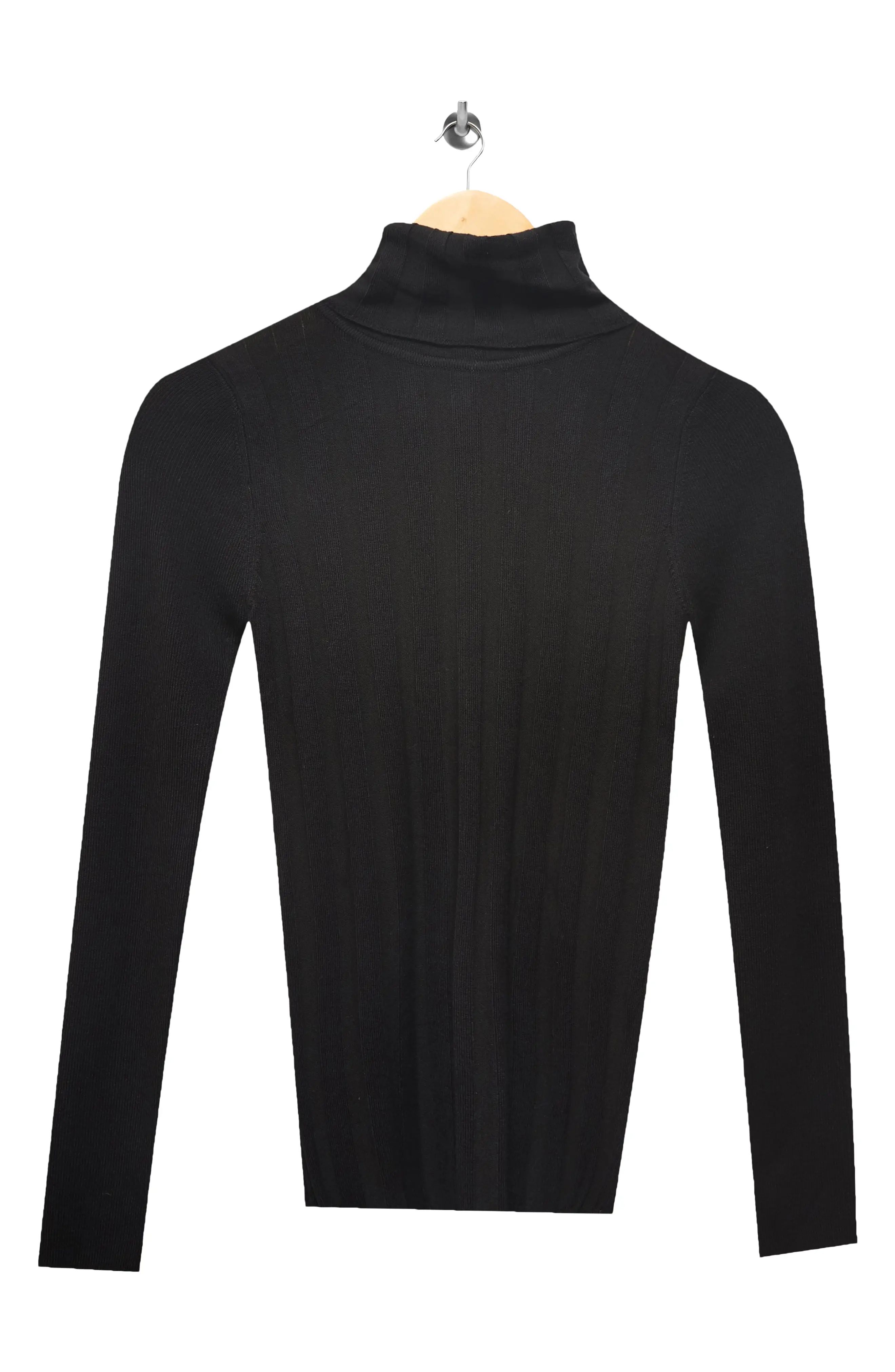 Women's Topshop Ribbed Turtleneck, Size X-Small - Black | Nordstrom