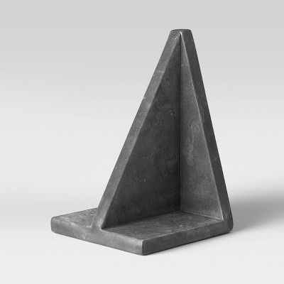 6" x 4" Marble Matte Finish Bookend Black - Threshold™ | Target
