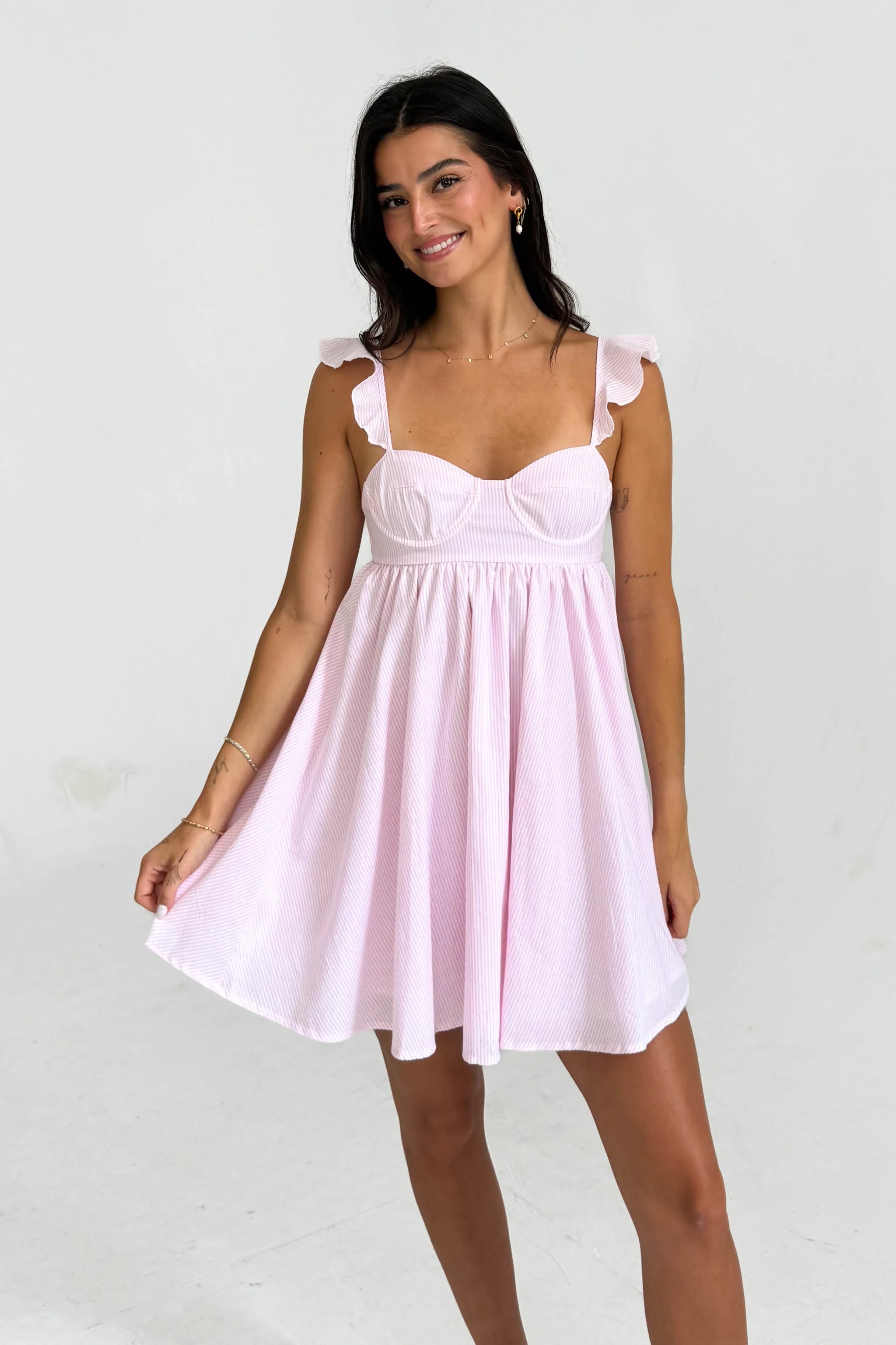 Summer Charm Dress in Pink | Grey Bandit