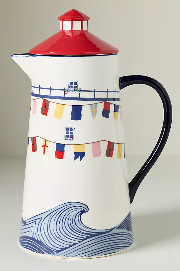 Maritime Lighthouse Pitcher | Anthropologie (US)