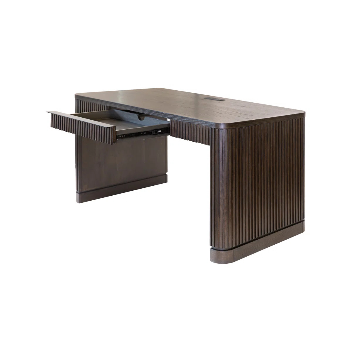Mikole Writing Desk, Executive Writing Desk, Writing Table, Office Desk, Brown | Wayfair North America