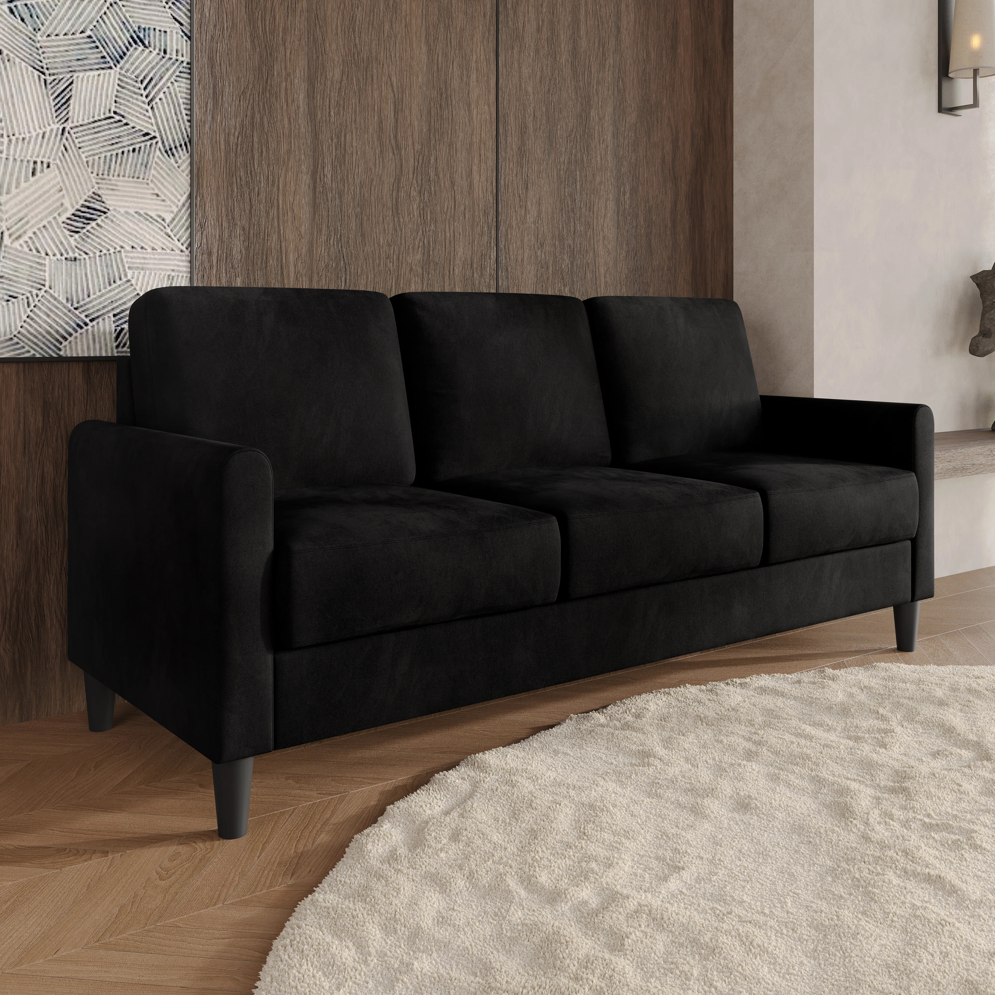 Home Design Inc. Goliad Velvet Arm Sofa - Wayfair Canada | Wayfair North America