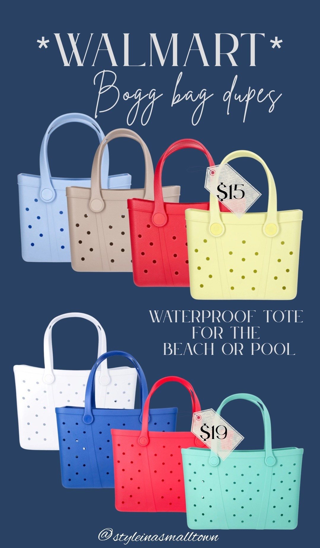 Love the famous Bogg bag but not the price? Then don’t sleep on these dupes from @walmart! There’s two different sizes ringing in at $15 and $19!! These waterproof bags are perfect for bringing all the things to the beach or the pool and  WILL sell out! 

#LTKSwim #LTKKids #LTKSeasonal
