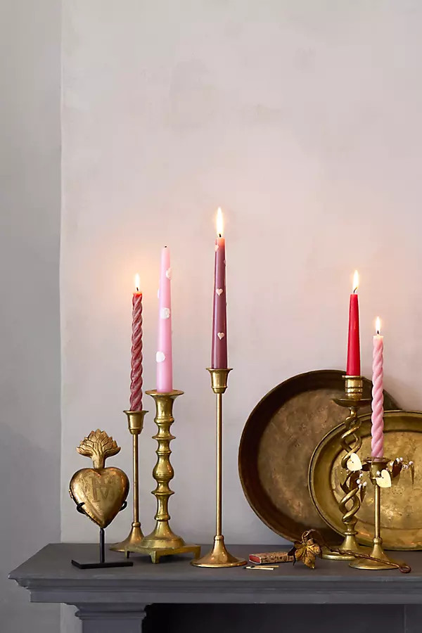 Heart Taper Candles, Set of 2 | Anthropologie (US)