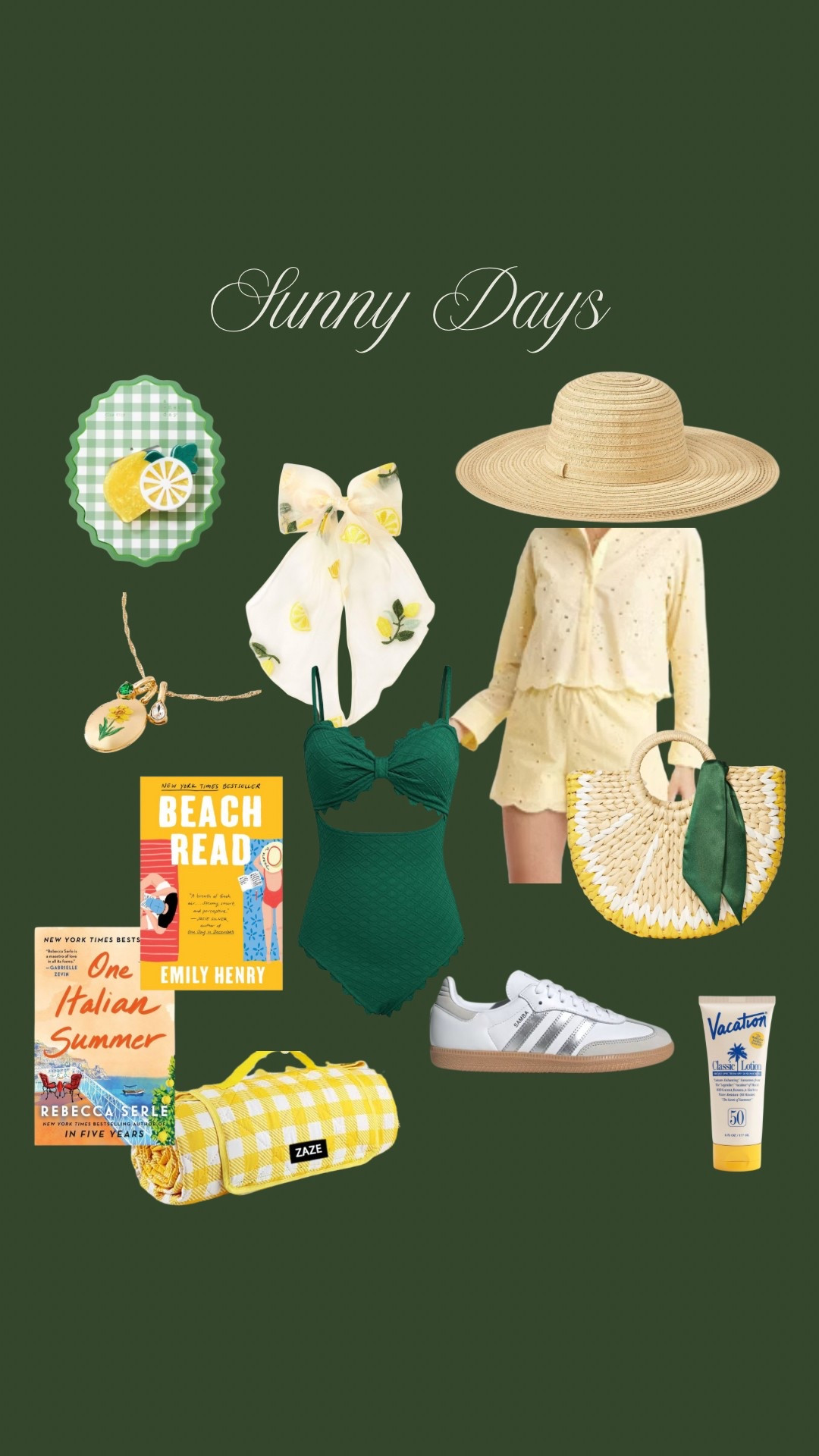 Sunny days for reading and soaking up the sun! 

Give me all the yellow outfits, lemons accessories, and sunshine ☀️ 

#LTKSwim #LTKSeasonal #LTKStyleTip