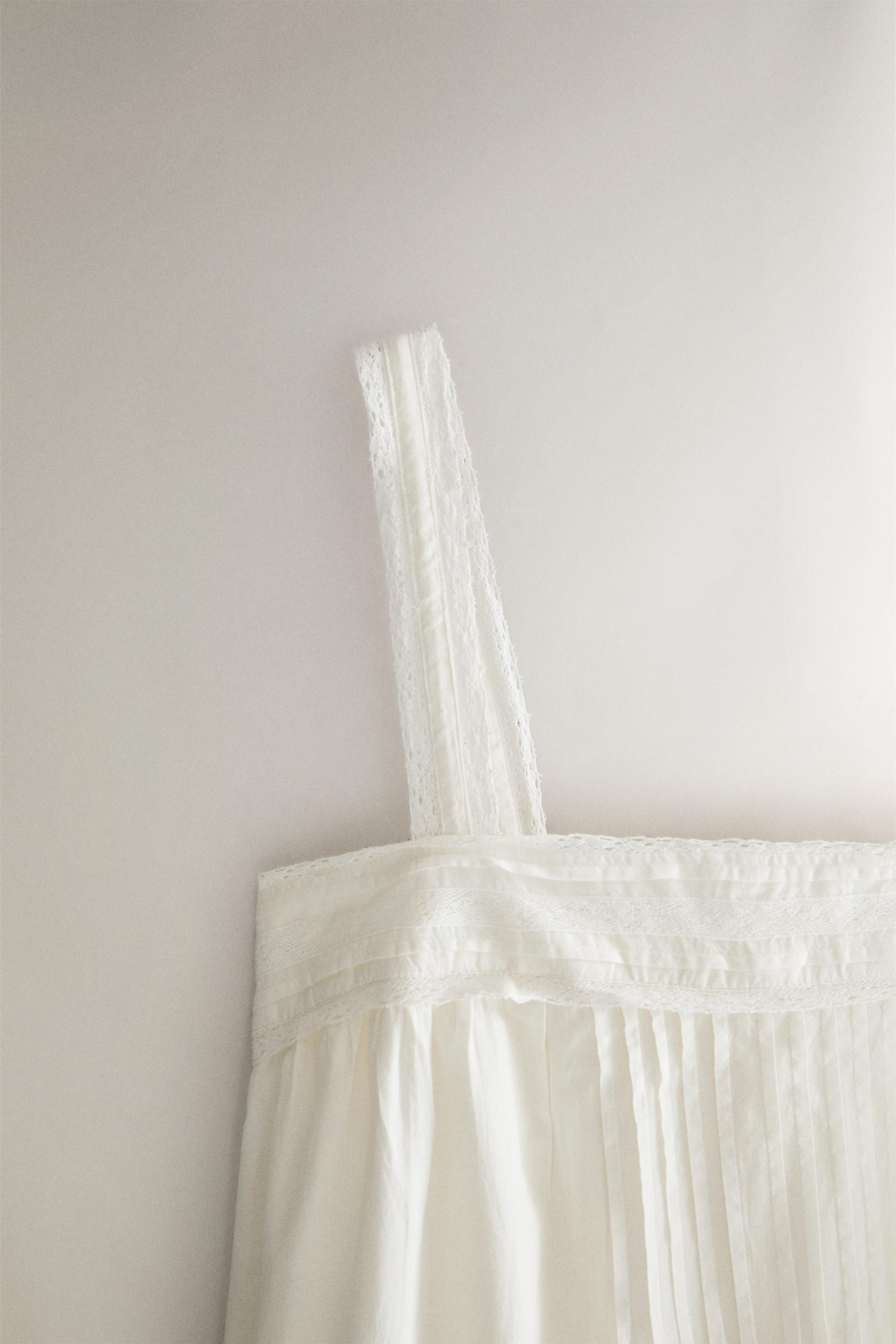 STRAPPY NIGHTDRESS WITH LACE AND PINTUCKS | Zara UK