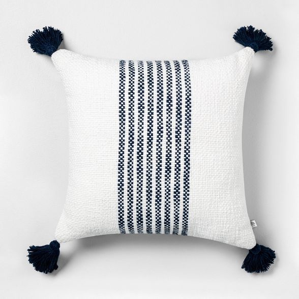 18x18 Center Stripes Throw Pillow - Hearth & Hand™ with Magnolia | Target