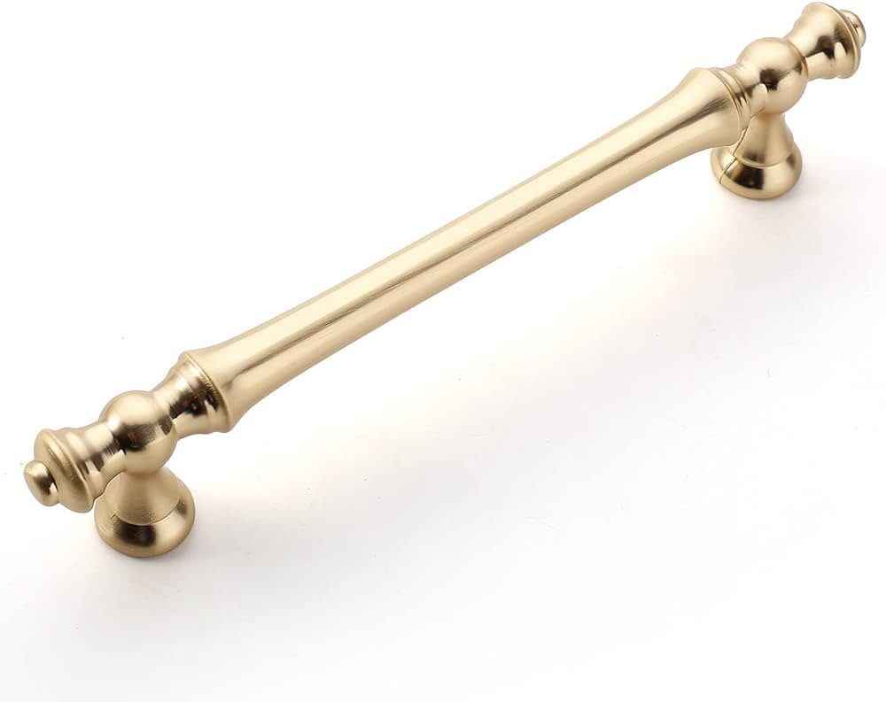 Amerdeco 10 Pack Brushed Brass Cabinet Pulls 5 Inch(128mm) Hole Center Cabinet Hardware Gold Kitc... | Amazon (US)