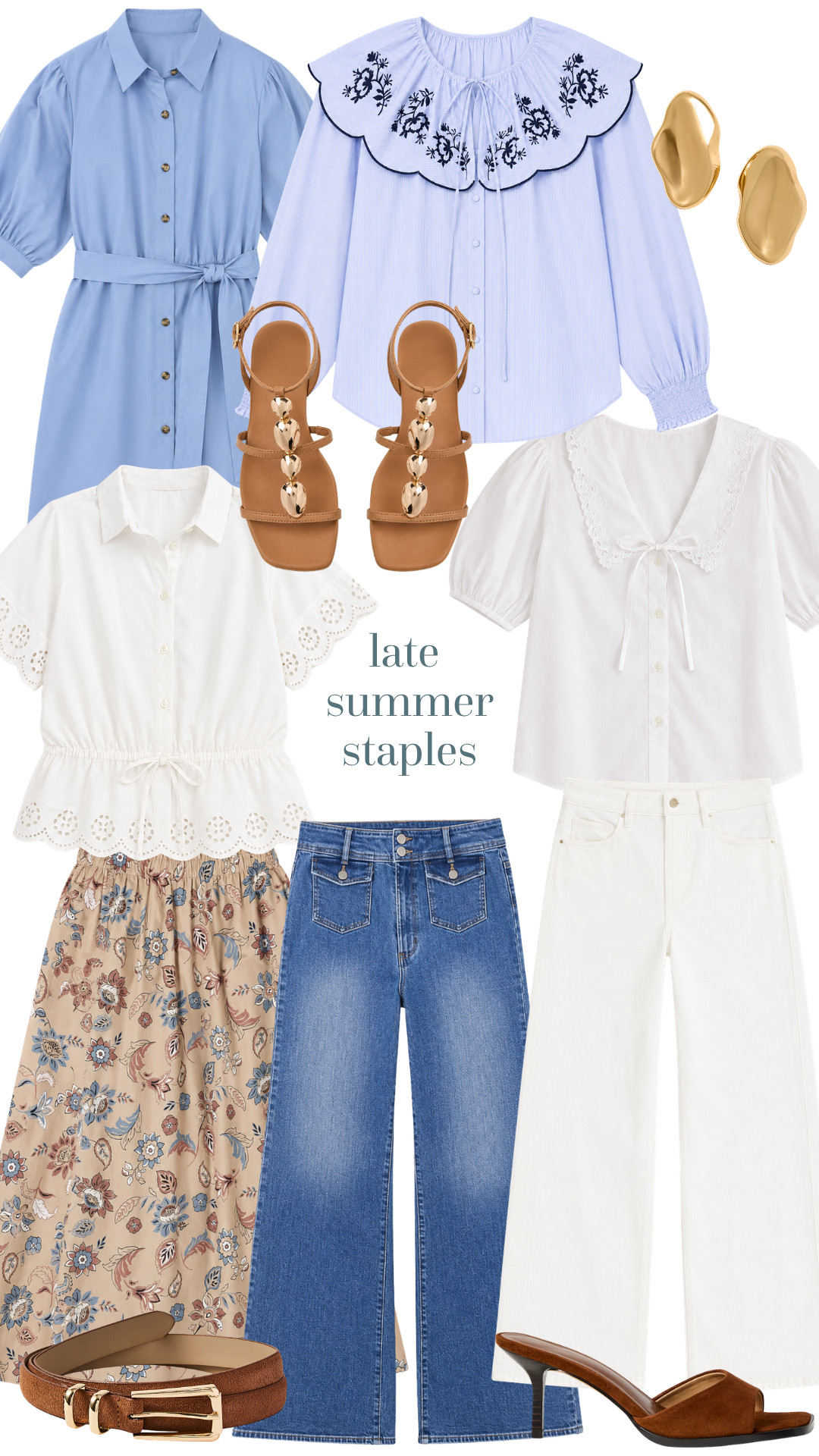 The kind of pieces that make getting dressed easy. Soft blues, crisp whites, great denim, and elevated basics that work now—and even better layered this fall. 

 #LTKSeasonal