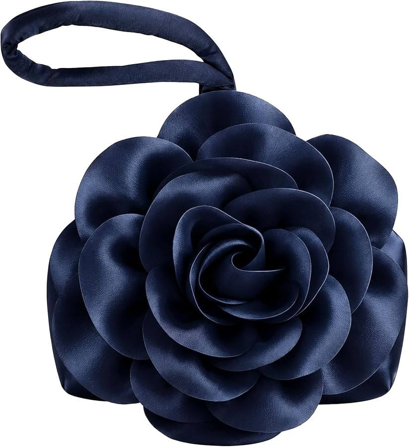 BABEYOND Women's Flower Satin Evening Bags Triangle Clutch Purses | Amazon (US)