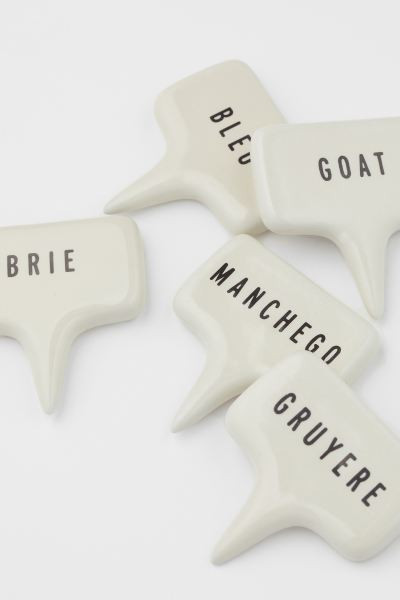 5-pack porcelain cheese markers | H&M (UK, MY, IN, SG, PH, TW, HK)