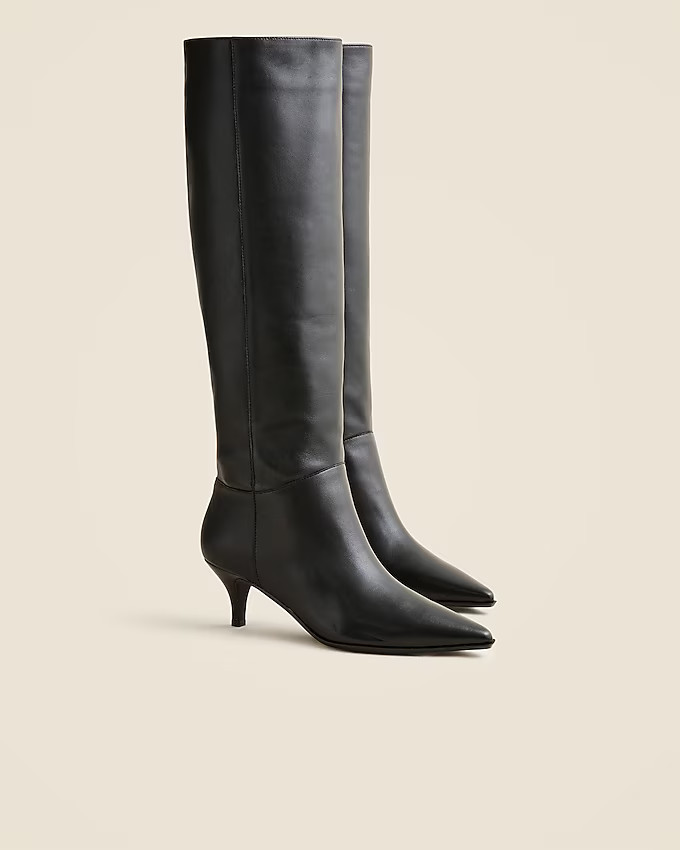 New Stevie knee-high boots in leather | J. Crew US