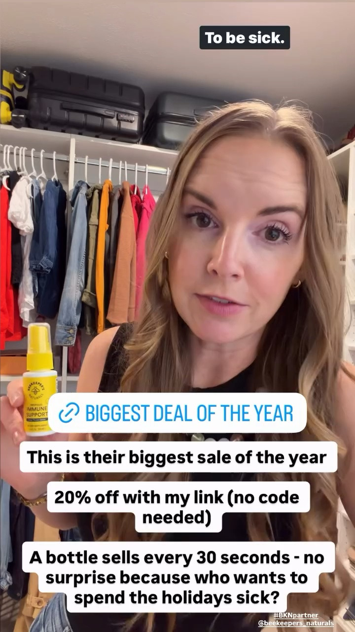 #BKNpartner @beekeepers_naturals
This is their biggest deal of the year - I always stock up for Prime Day because I don’t want to be sick for the holidays!
