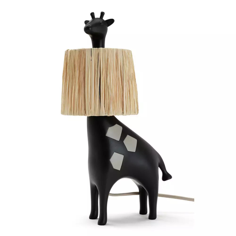 Habitat Kids Giraffe Rattan Table Lamp - Black | Habitat UK