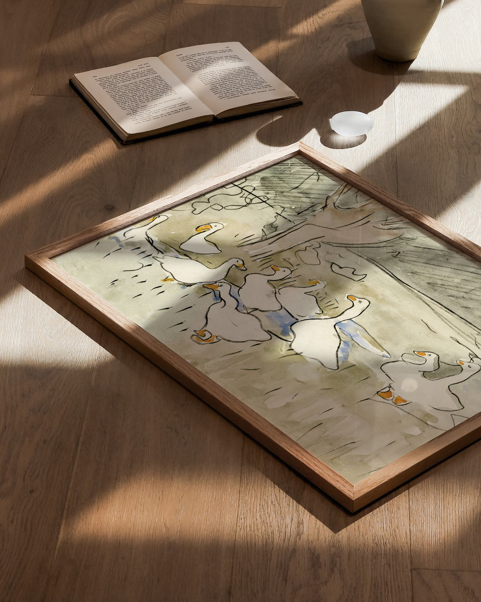 Vintage Nursery Decor Farmhouse Print Abstract Duck Art - Etsy Canada | Etsy (CAD)