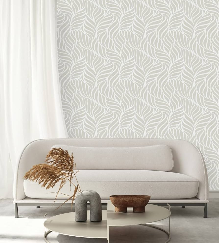 Grey Design Wallpaper Peel-and-Stick 25" W x 225" H G1095_225 Wallpaper | Amazon (US)