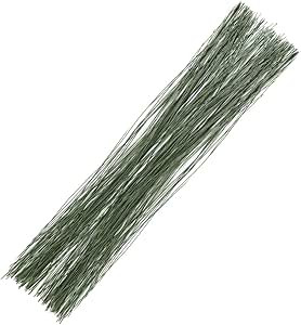 Floral Wire 26 Gauge, 100 Pcs Green Florist Flower Wire Stems Floral Wire for Crafts Bouquet Stem... | Amazon (US)