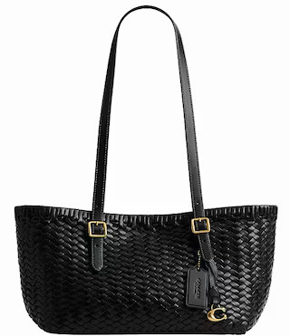 COACH Woven Swing Leather Buckle Handles Satchel Bag | Dillard's | Dillard's