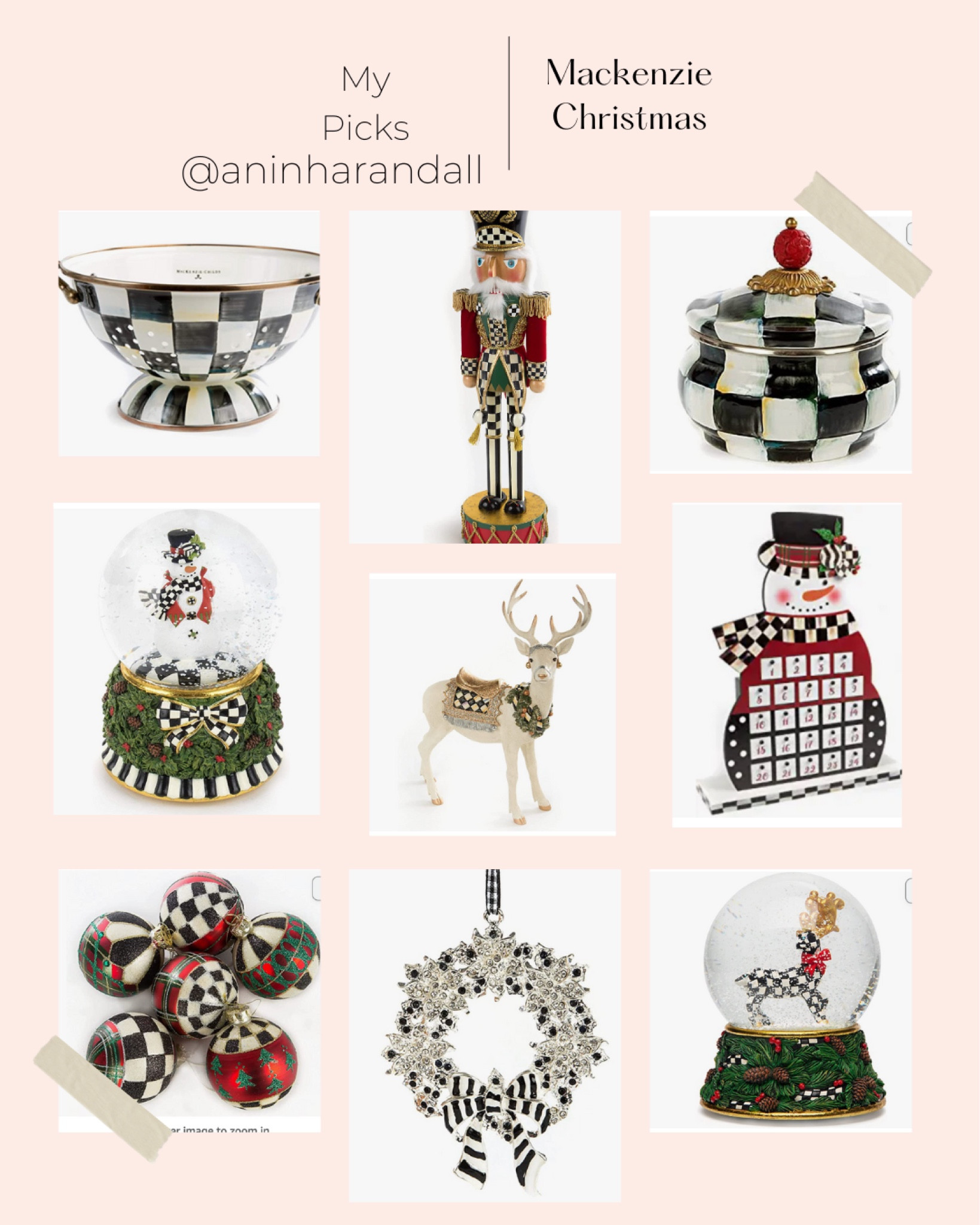 Mackenzie Childs Christmas decor, Courtly check, snow globe, calendar, deer, snowman, ornaments 

#LTKSeasonal #LTKHoliday #LTKhome