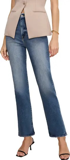 Good American Good Boy High Waist Ankle Straight Leg Jeans | Nordstromrack | Nordstrom Rack