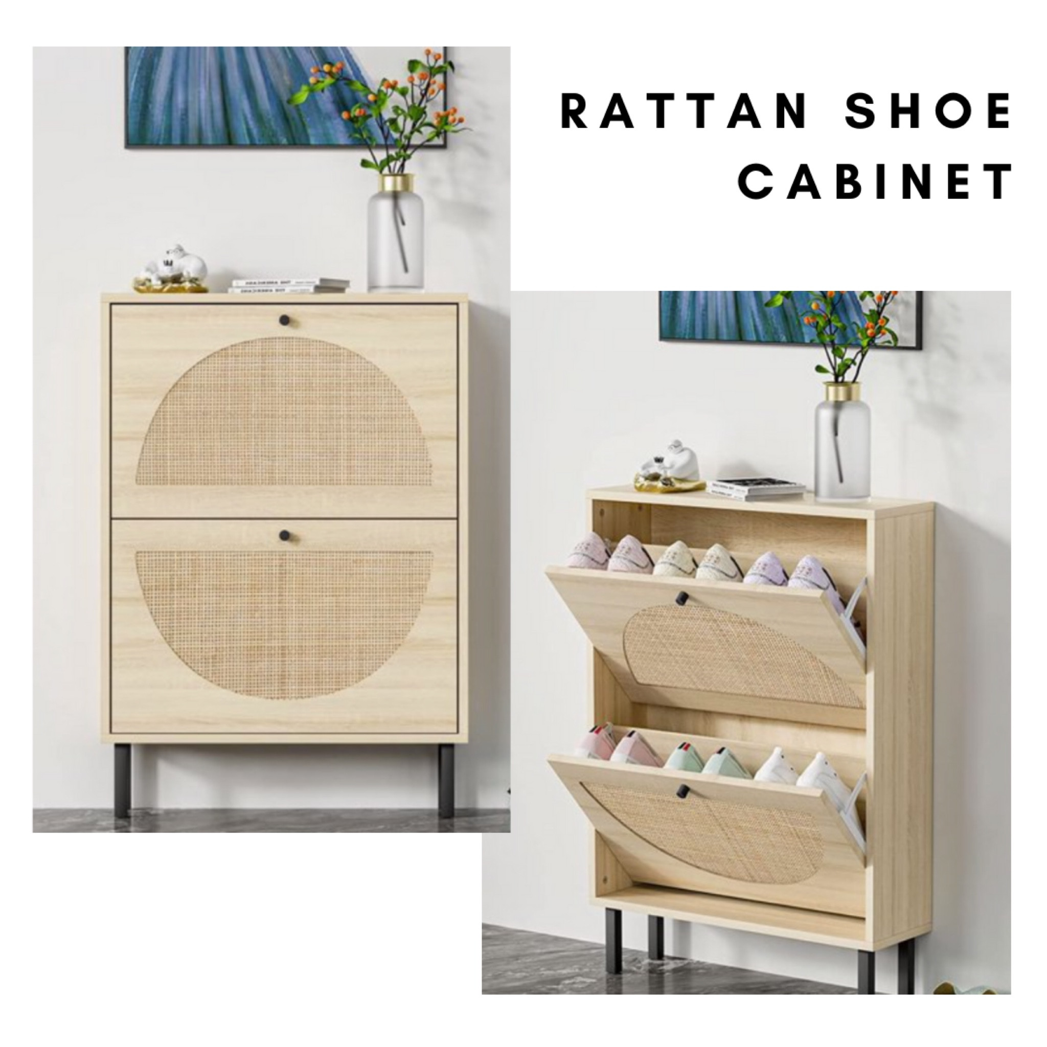Rattan Shoe Cabinet - Home furniture 
