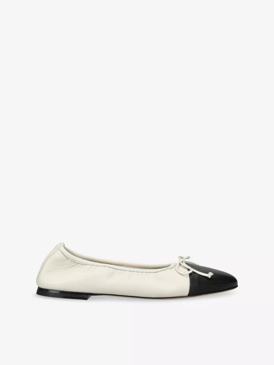 Gala Toe-Cap Leather Ballet Flats | Selfridges