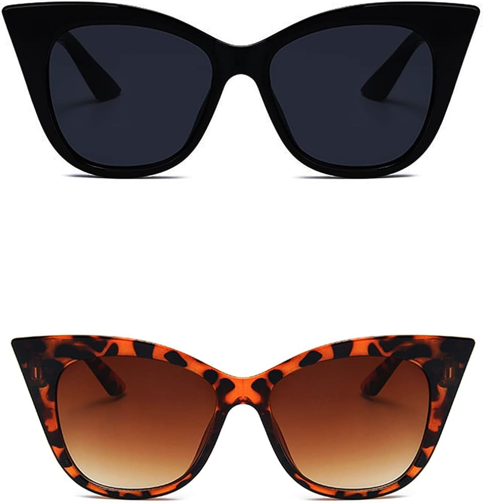 EASYHAUTE Cat Eye Sunglasses for Women Retro Cateye Frame - Vintage 90s UV400 Protection Sunnies,... | Amazon (US)