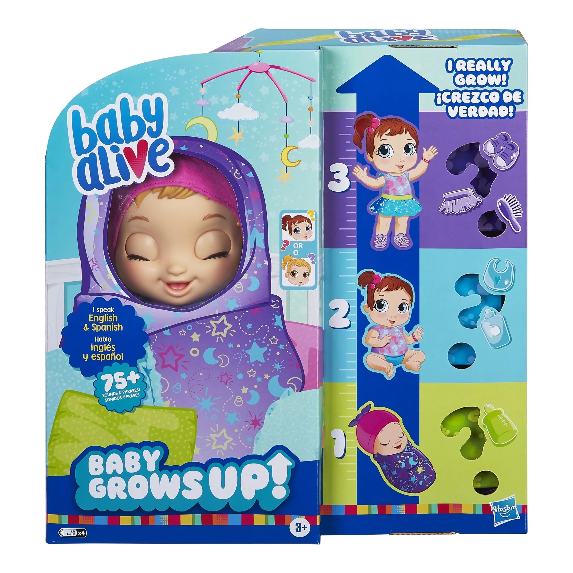 Baby Alive Baby Grows Up Growing and Talking Baby Doll, 1 Surprise Doll, 8 Accessories | Walmart (US)