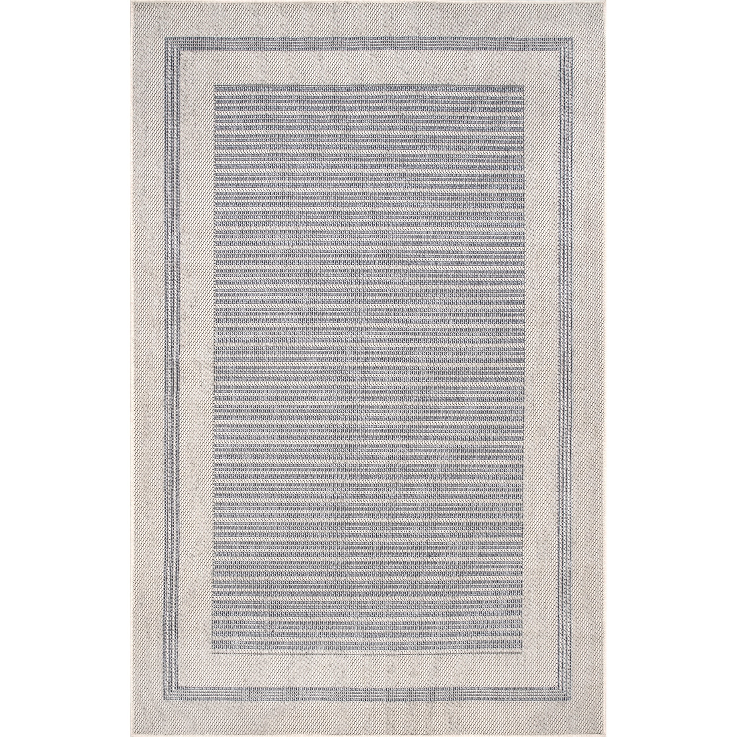 nuLOOM Charter Bordered Solid Indoor/Outdoor Area Rug, 8' x 10', Light Gray | Walmart (US)