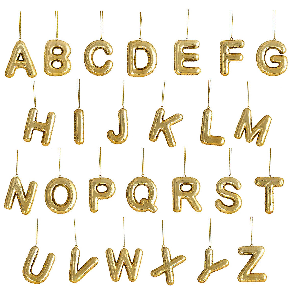 Gold Balloon Letter Ornament - Z | Annie Selke