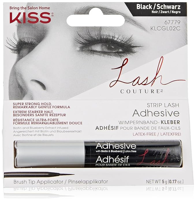 KISS Lash Couture, Lash Glue, Super Strong Strip Lash Adhesive, Black, Includes Lash Adhesive, Lo... | Amazon (US)