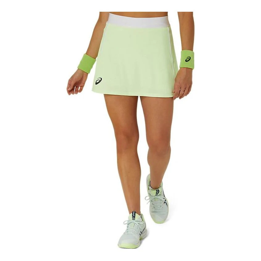 (WMNS) ASICS Logo Tennis Skirt 'Illuminate Yellow' 2042A293-750 | KICKS CREW