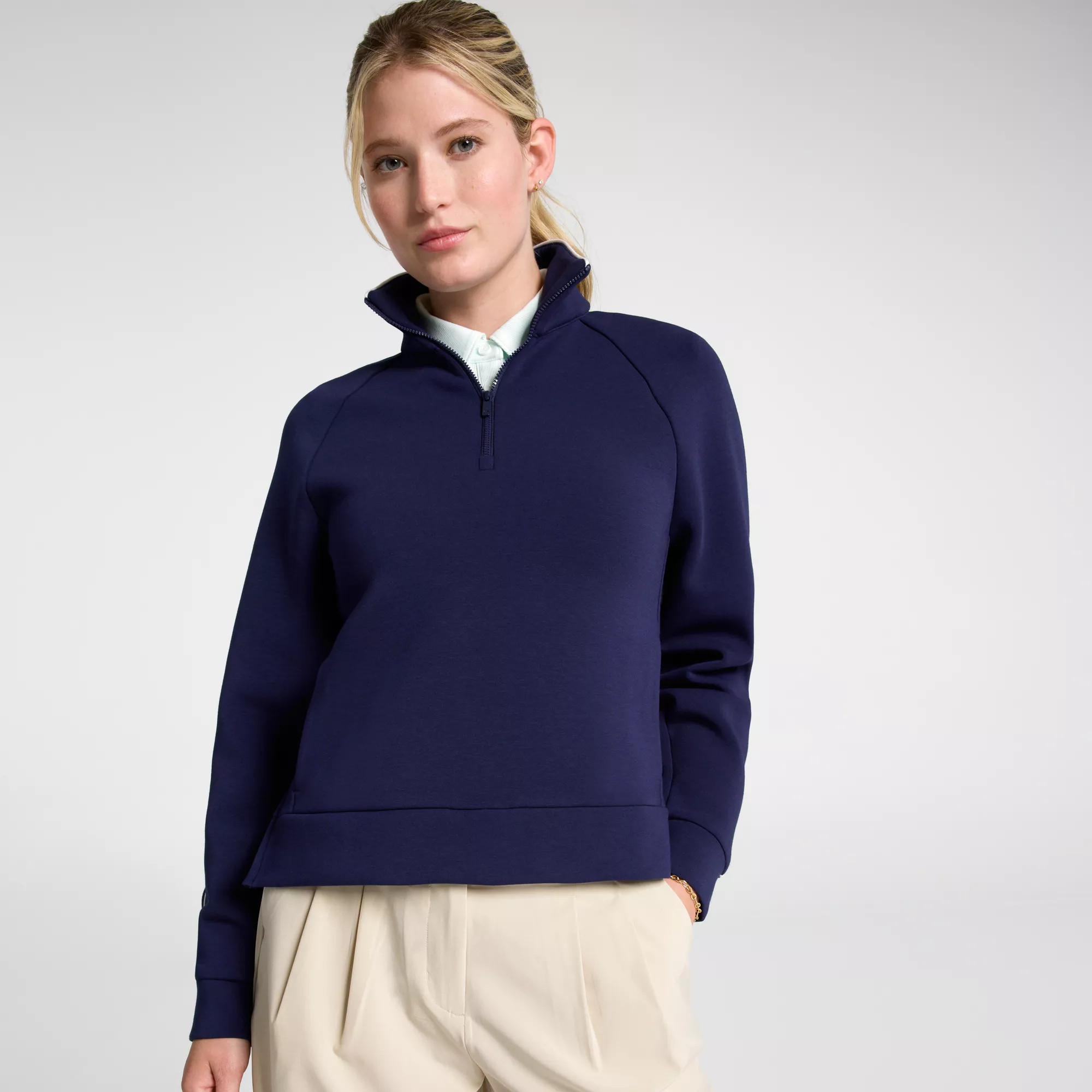 CALIA Women's Golf Soft Scuba 1/4 Zip Sweatshirt, Large, Opulent Blue | DICK'S Sporting Goods