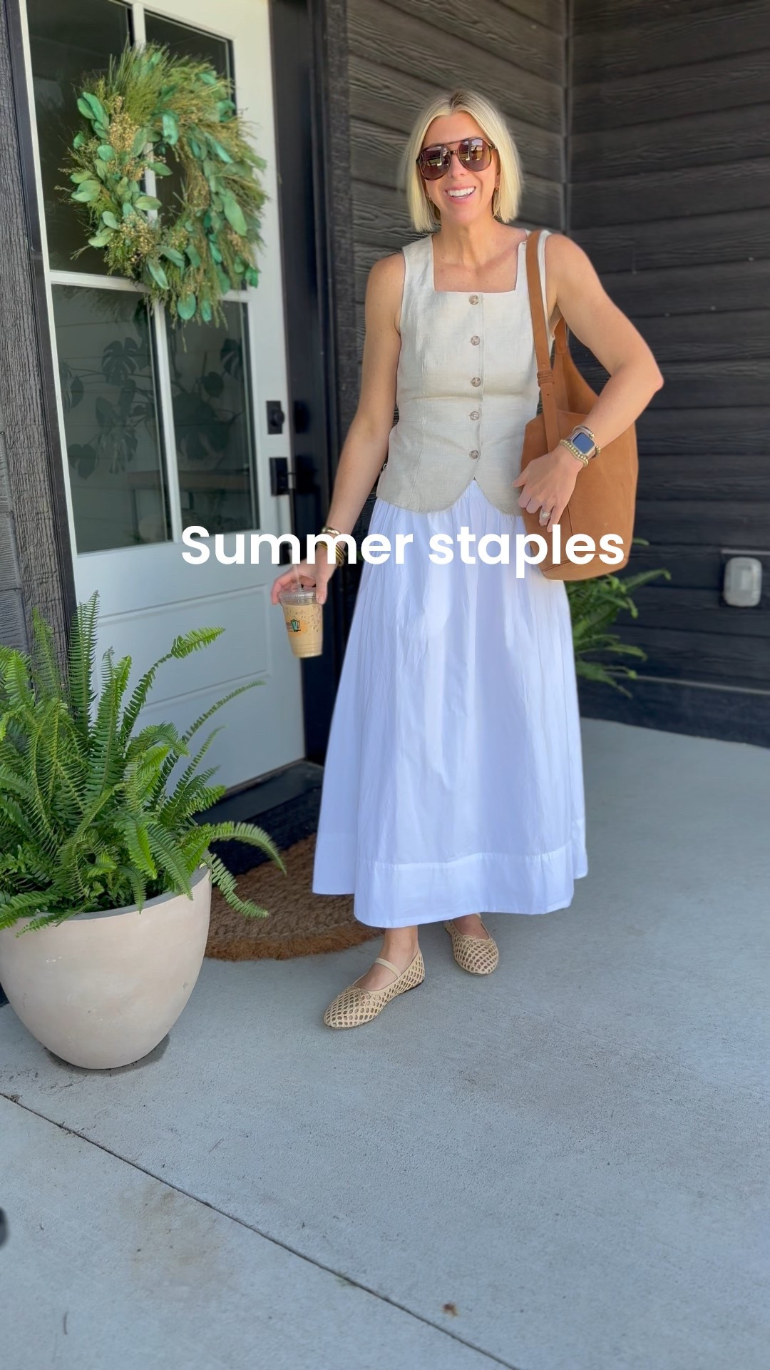 Summer staples to stay cool in the heat, but look so chic! 
Wore this organic cotton maxi skirt to church- love the comfort + fit paired with a linen vest and ballet flats 

#LTKStyleTip #LTKFindsUnder100 #LTKOver40