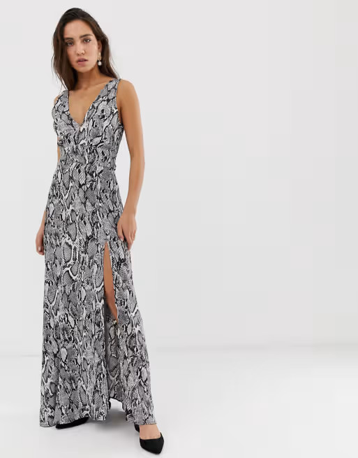 River Island maxi dress in snake print | ASOS US