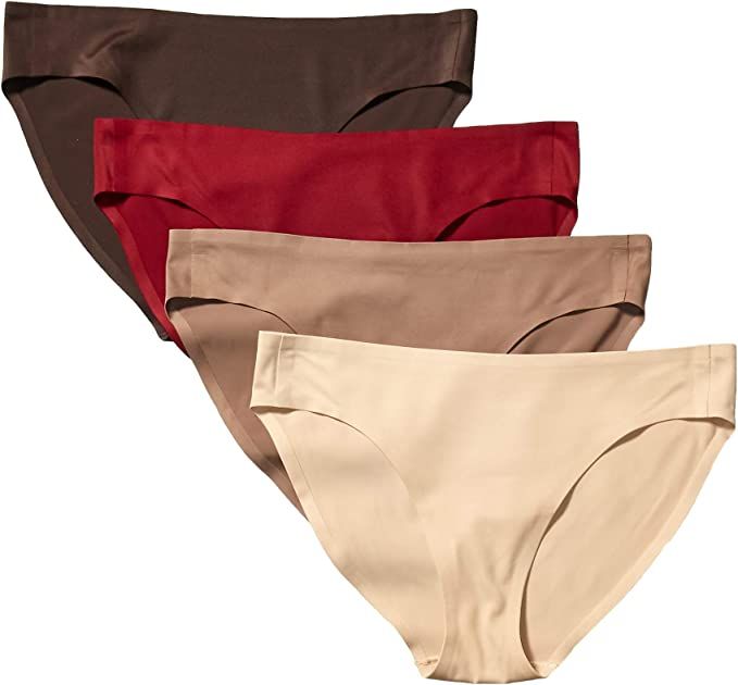 Amazon Essentials Women's Seamless Bonded Stretch Bikini Brief Underwear, Pack of 4 | Amazon (US)