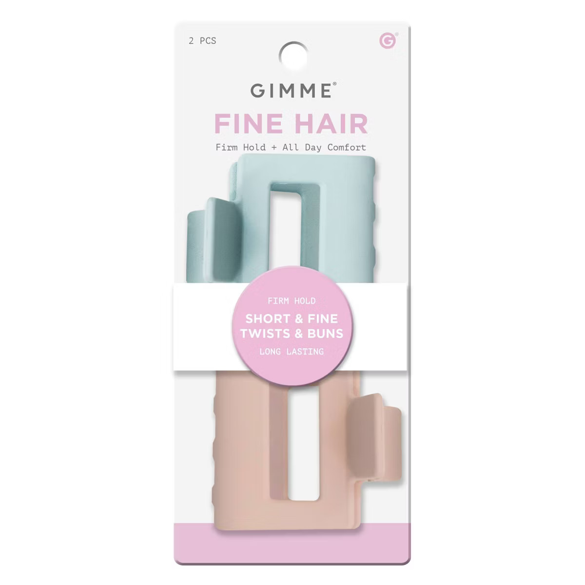 Gimme Beauty Hair Claw Clips - Blue/Pink - 2pc | Target