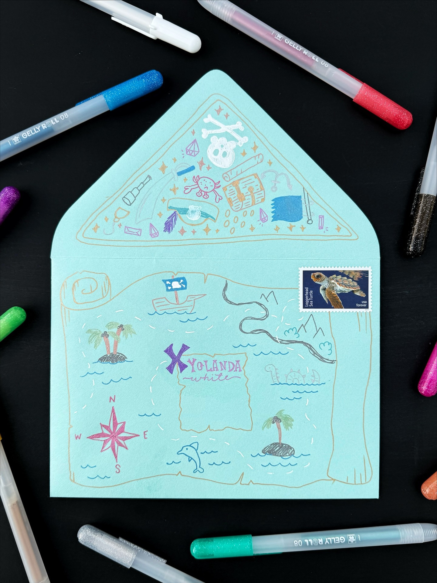 Day 26: Treasure Map 🗺️🏴‍☠️💎

A chest full of pens would be my ideal treasure 😜 I think that’s treasure @yo_is_me could also get behind!

🖊️: @sakuraofamerica retractable Gelly Roll pens
✉️: @papersource envelope
.
.
.
#bewitchingenvelopes #bewitchingenvelopes2025
#papersource #bewitchingenvelopes #countdowntohalloween #halloweencountdown #halloween #halloweenlove @papersource #papersource #papersourcecreativecollective #gelpens #retractablegelpen #gellyrollpens #gellyroll #gellyrollpen #treasuremap